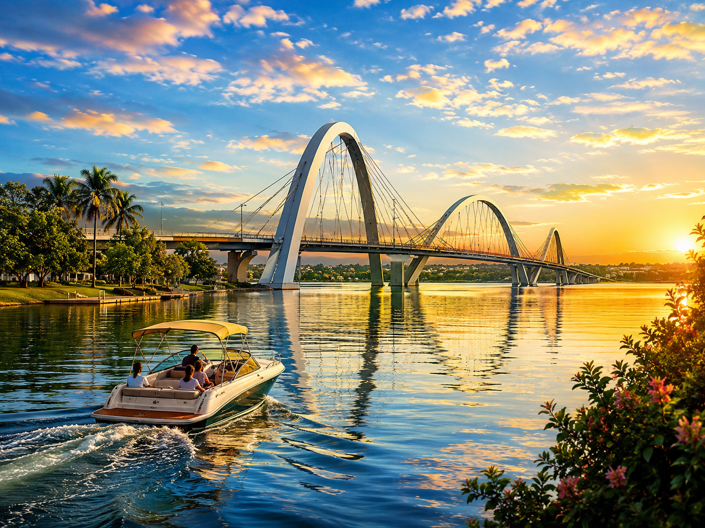 Pôr do sol no Lago Paranoá